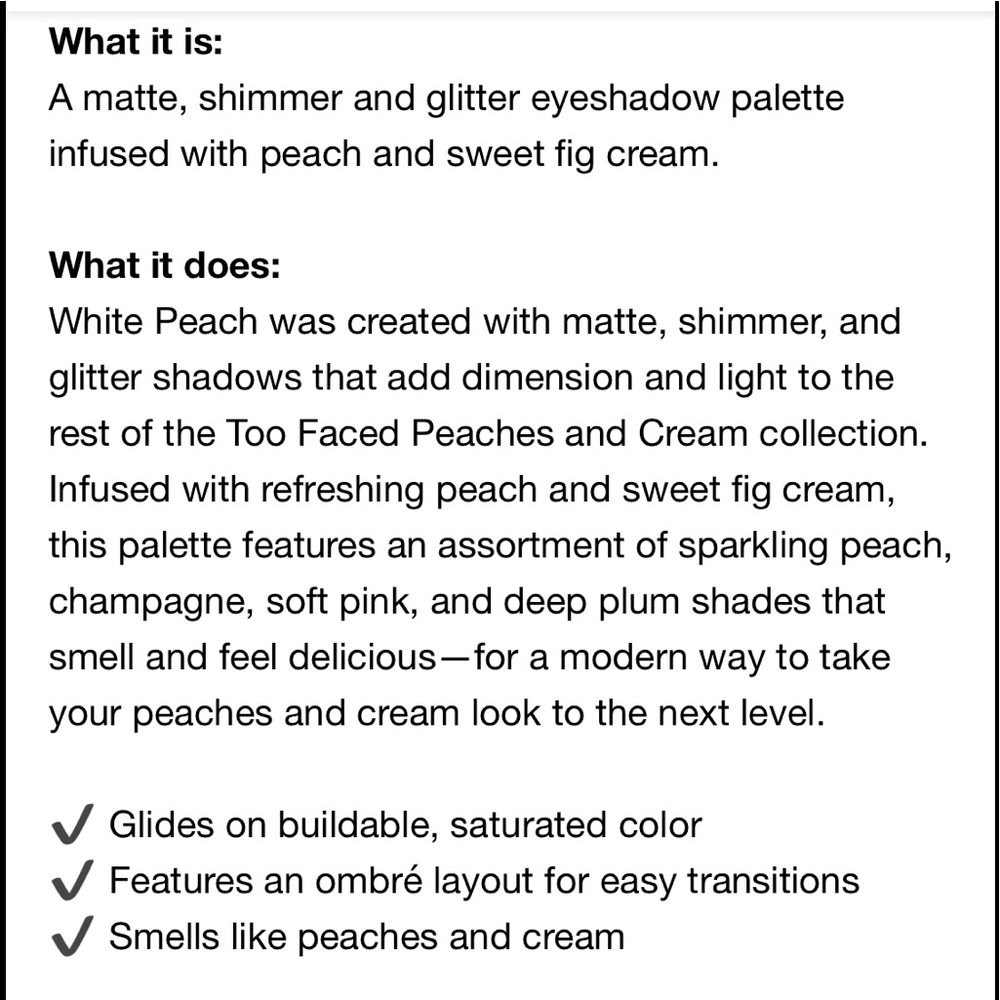 Too Faced White Peach Eyeshadow Palette - Picture 6 of 7